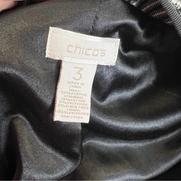 Chico’s Womens Diagonal Jacquard Striped Lise Jacket - Picture 9 of 9